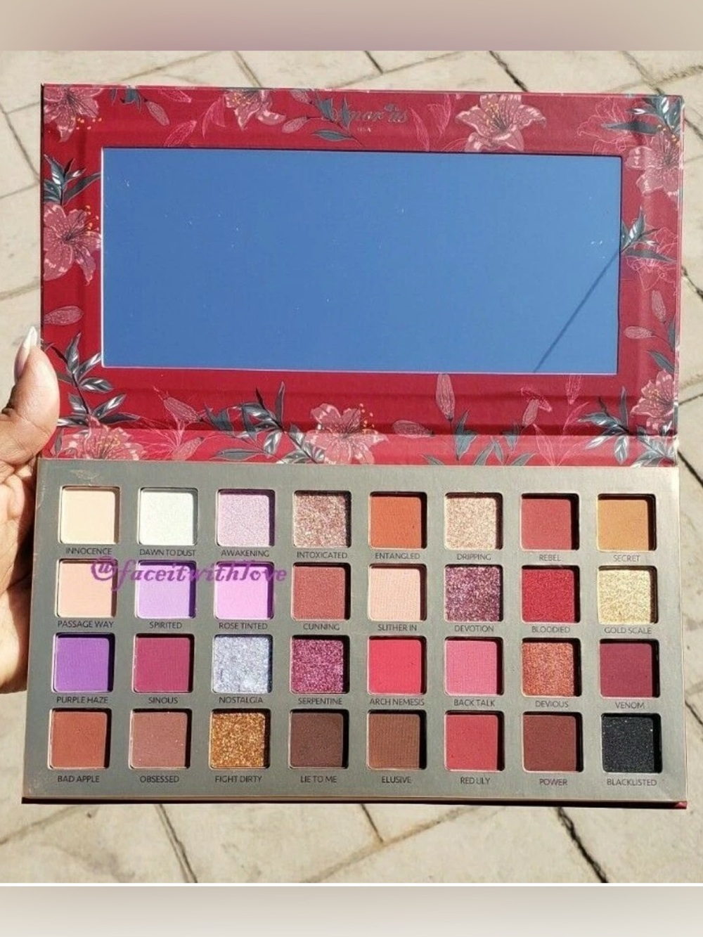 Amor us Bad Blood Eye Shadow PALETTE Smooth Highly Pigmented Colors Paraben Free